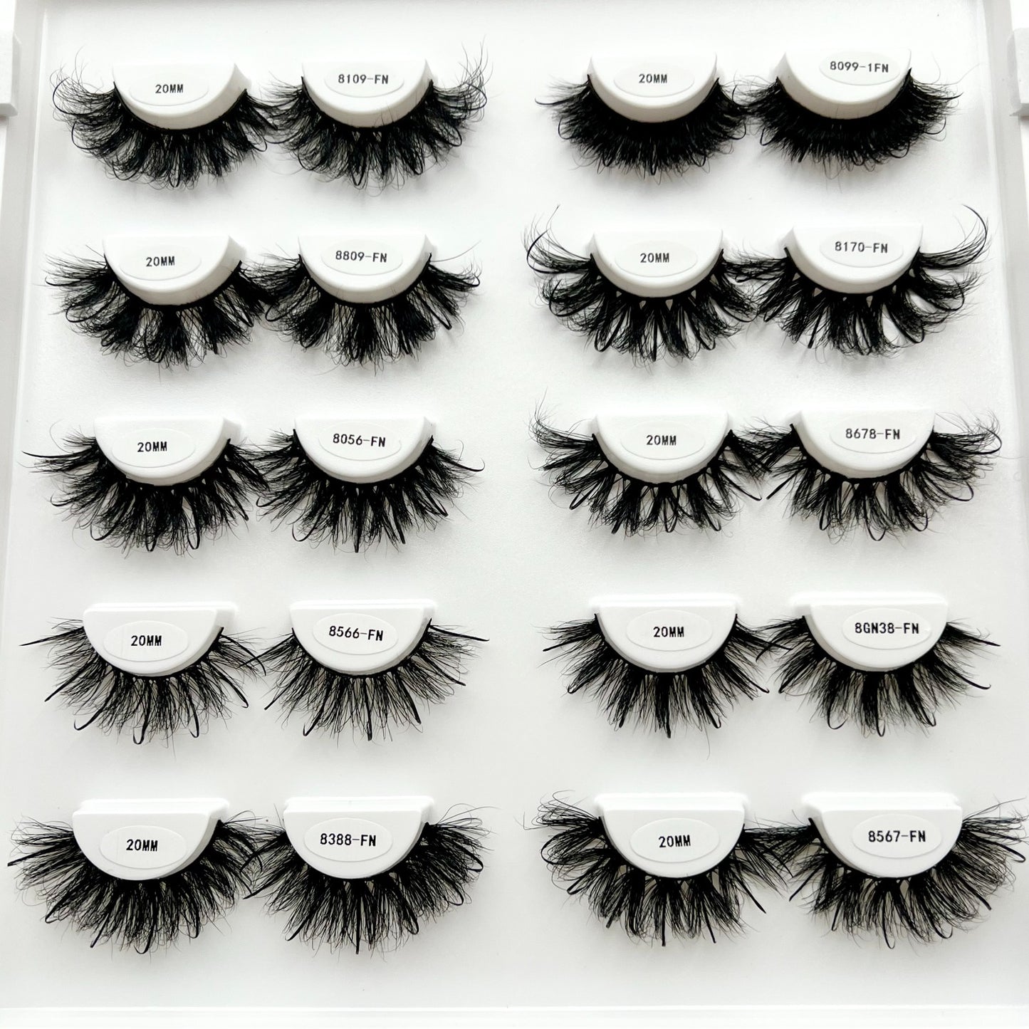 SUPER FLUFFY 20MM REAL SPIKED MINK EYELASH STRIP