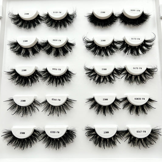 SUPER FLUFFY 20MM REAL SPIKED MINK EYELASH STRIP