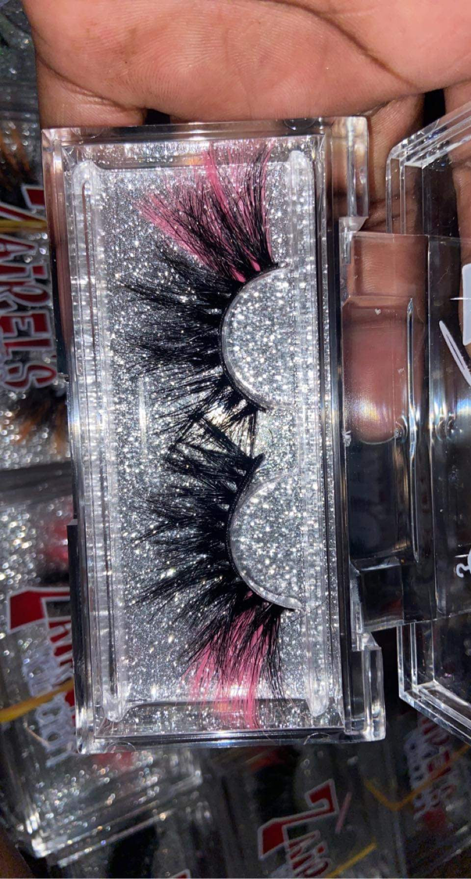 25 mm  real mink  colored lashes