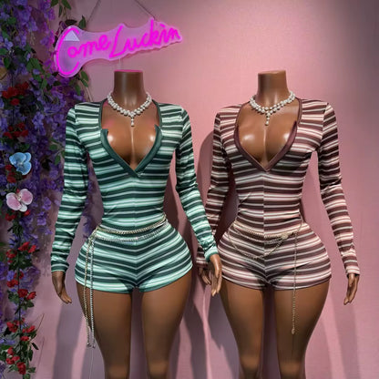 MZ STRIPPED ROMPER