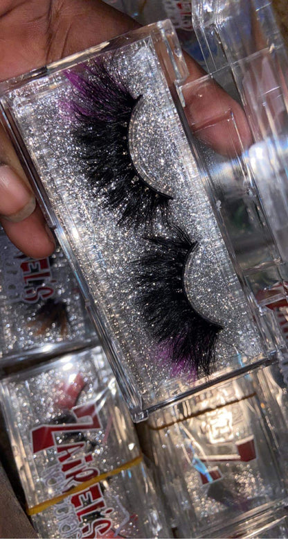 25 mm  real mink  colored lashes