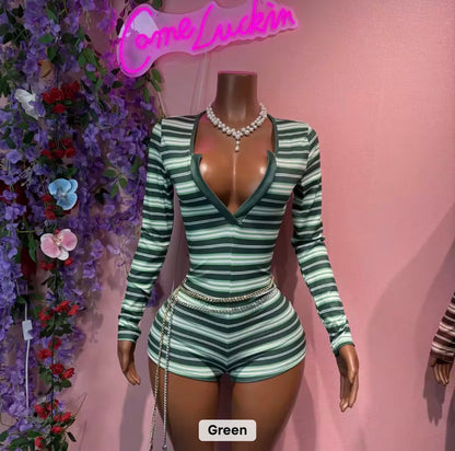 MZ STRIPPED ROMPER