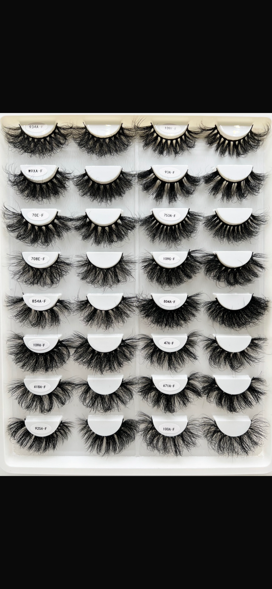 Russian Mink Strip Lashes20MM Super Curl
