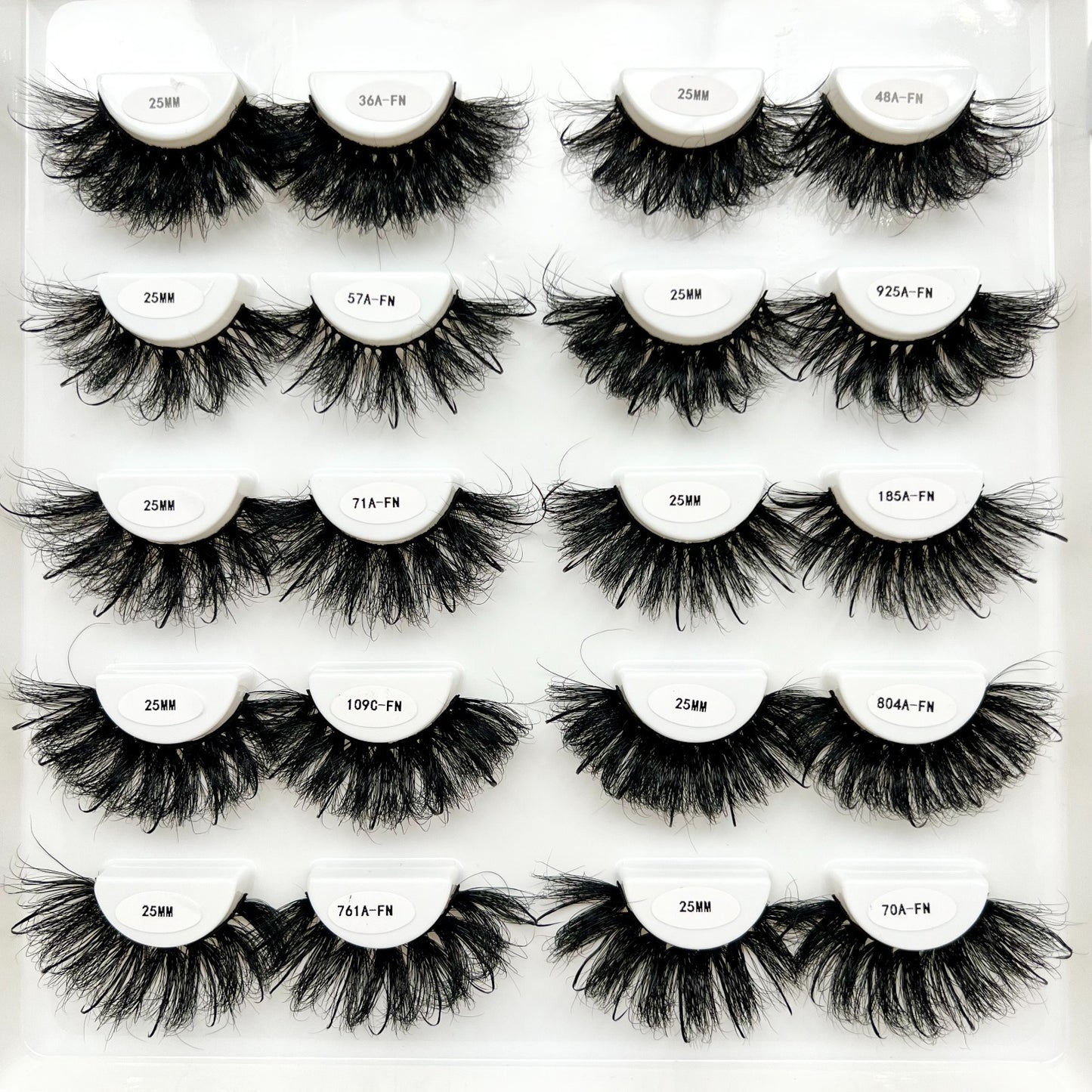 SUPER FUFFLY SPIKE 25mm STRIP REAL  MINK EYELASH STRIPS